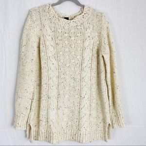 Ann Taylor Factory Confetti Cable Knit Sweater